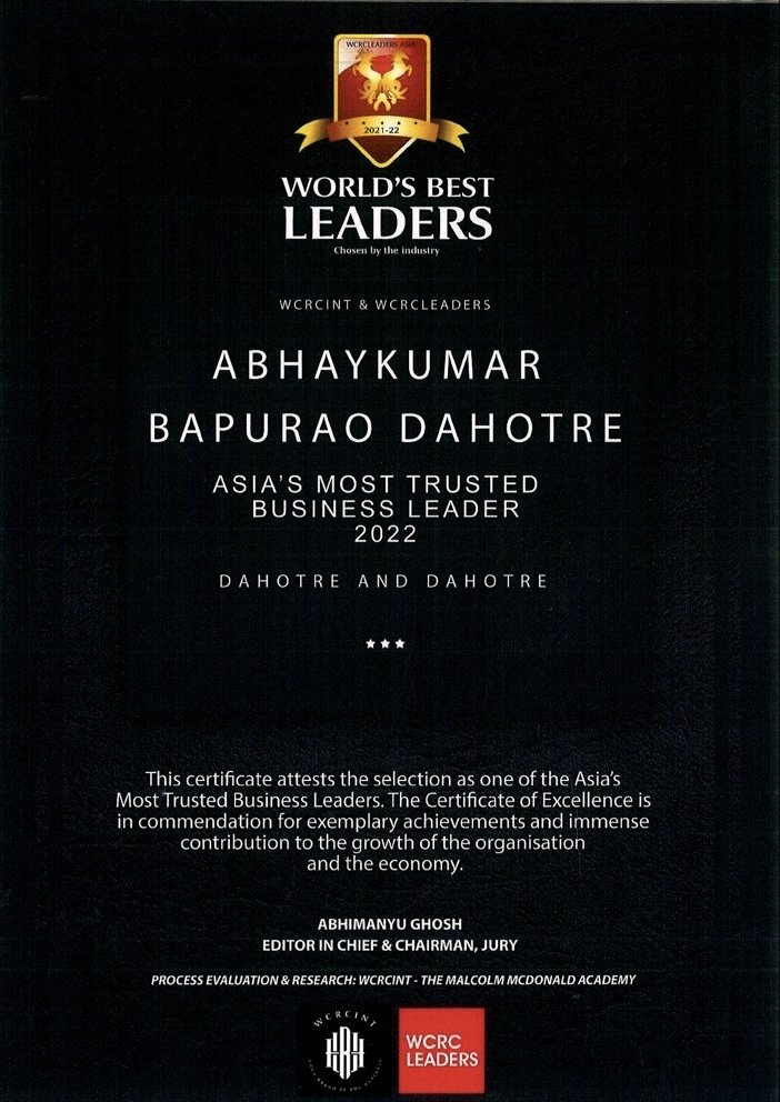 World's Best Leaders - CA Abhaykumar Dahotre